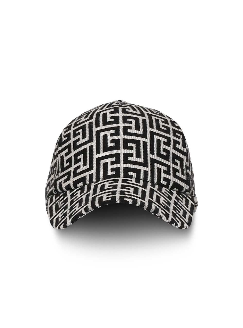 Balmain Cotton Cap With Balmain Monogram Black | GWBJIZA-51