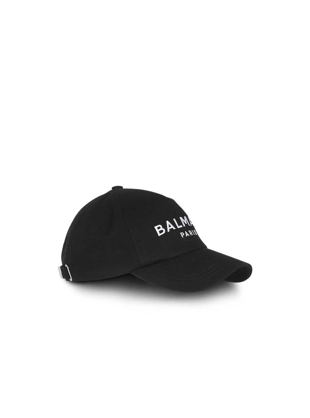 Balmain Cotton Cap With Balmain Paris Logo Black | RDYKONS-76