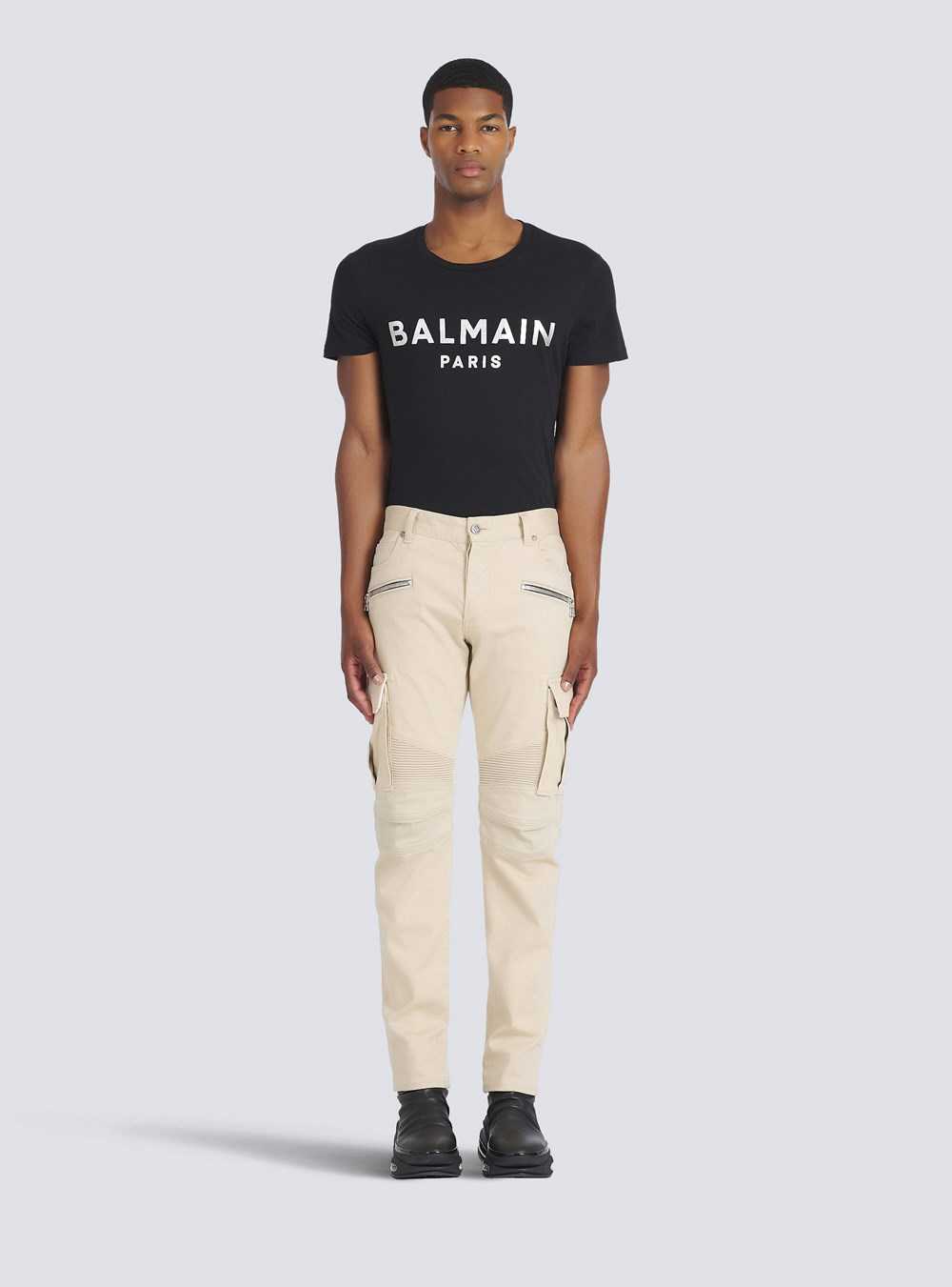 Balmain Cotton Cargo Pants Beige | SQXYRPW-45