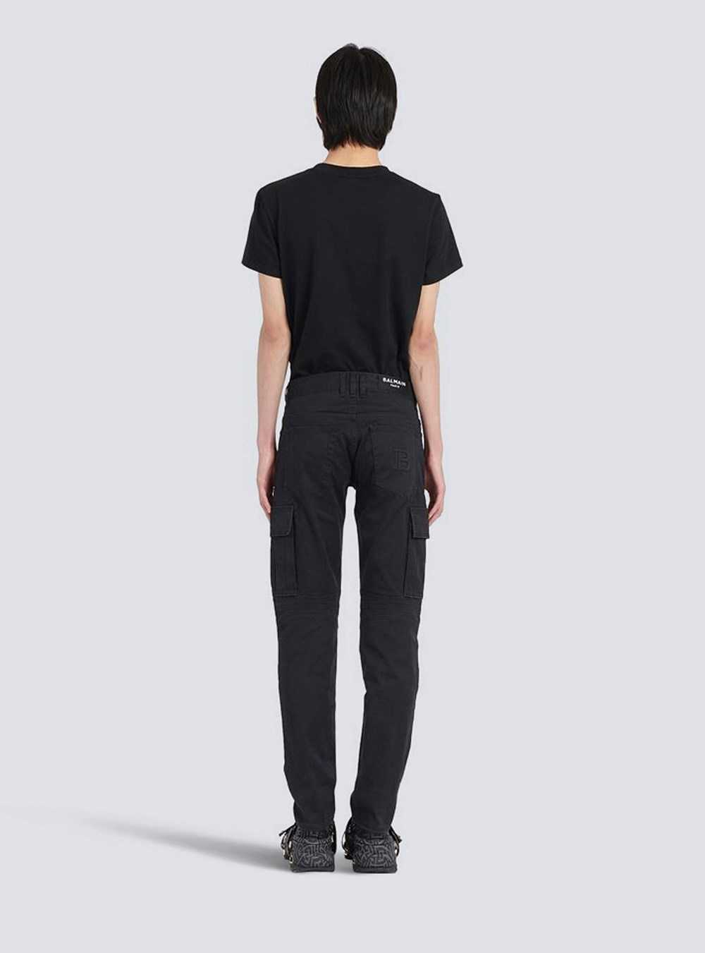 Balmain Cotton Cargo Pants Black | KYRBCMW-64