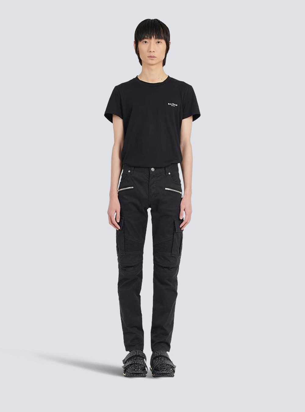 Balmain Cotton Cargo Pants Black | KYRBCMW-64