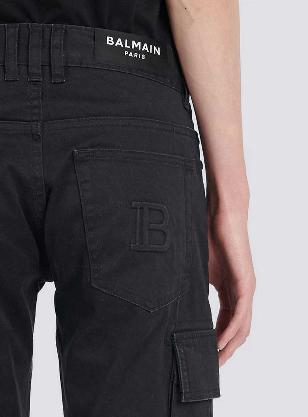 Balmain Cotton Cargo Pants Black | KYRBCMW-64