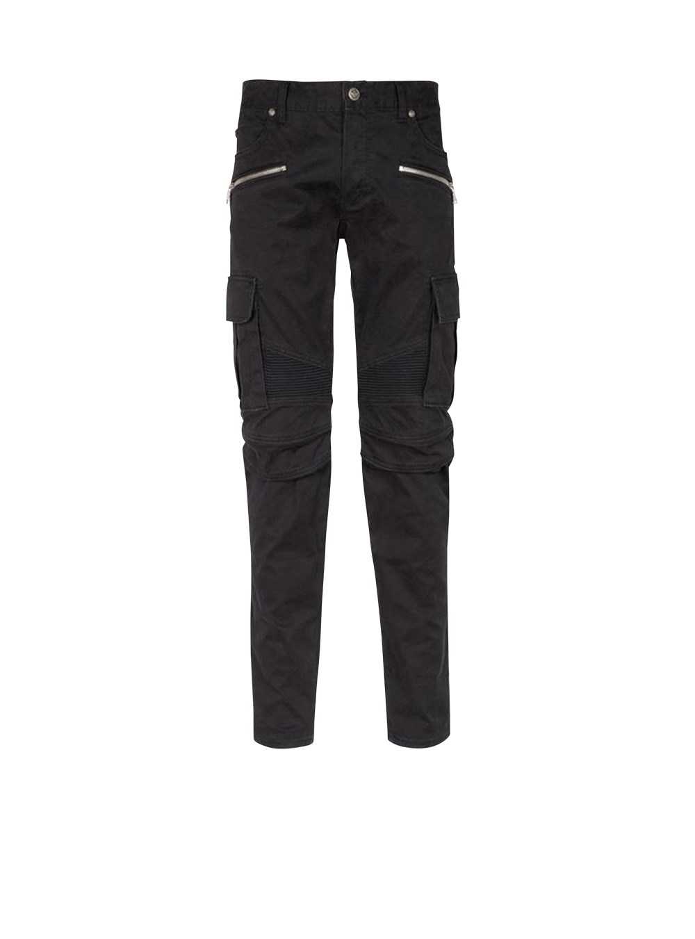 Balmain Cotton Cargo Pants Black | KYRBCMW-64