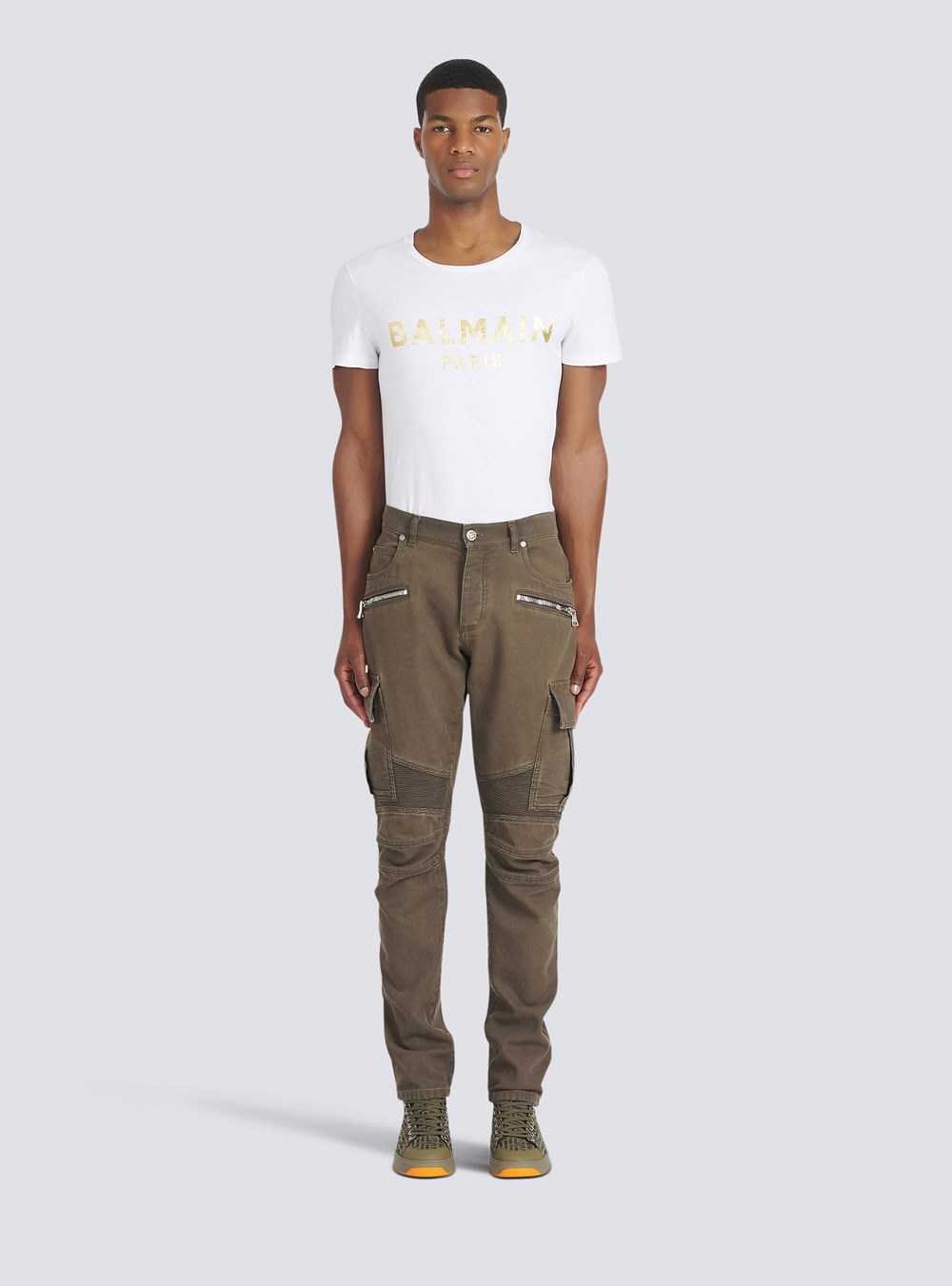 Balmain Cotton Cargo Pants Khaki | ONMCSEF-10