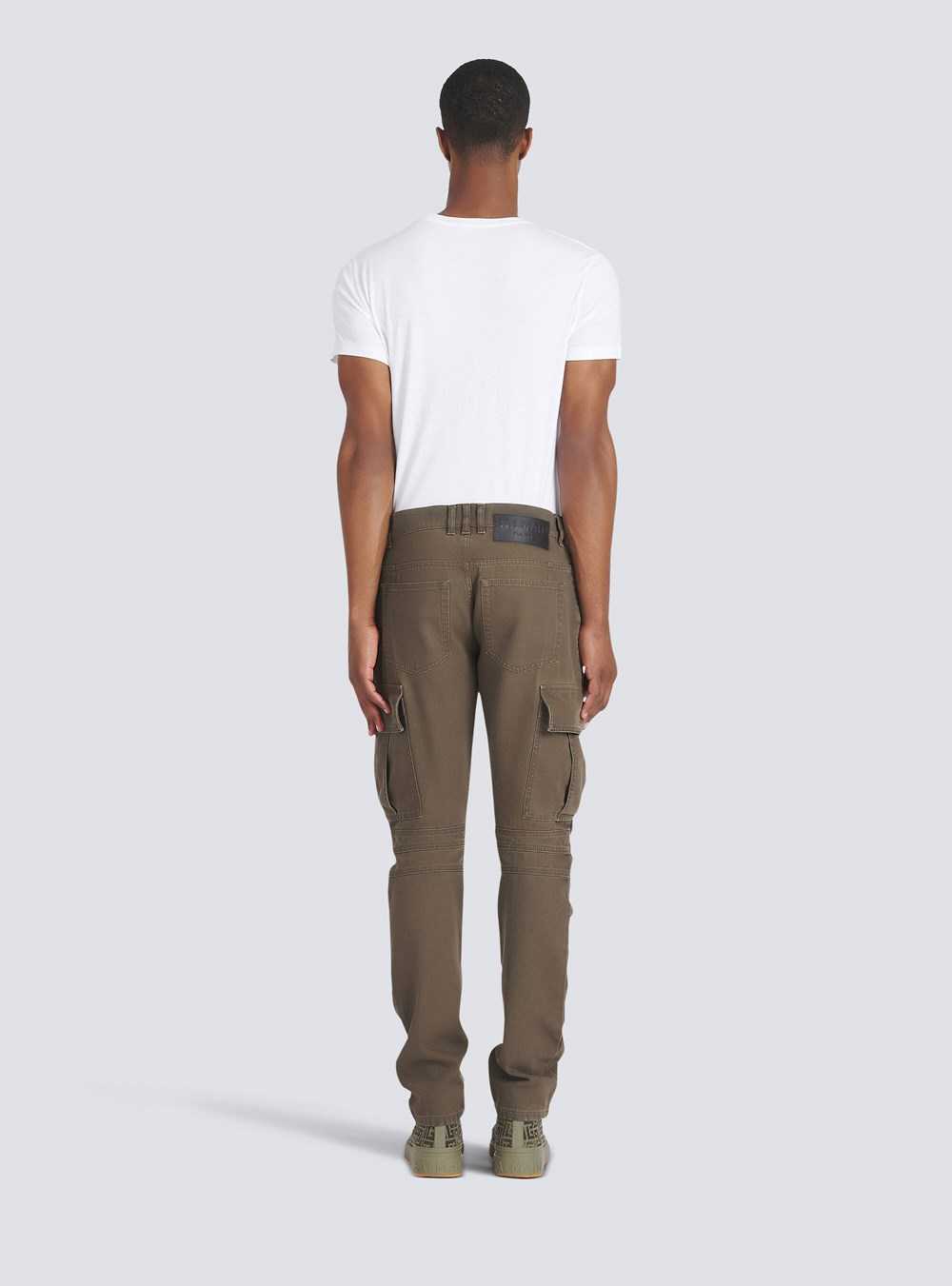 Balmain Cotton Cargo Pants Khaki | ONMCSEF-10