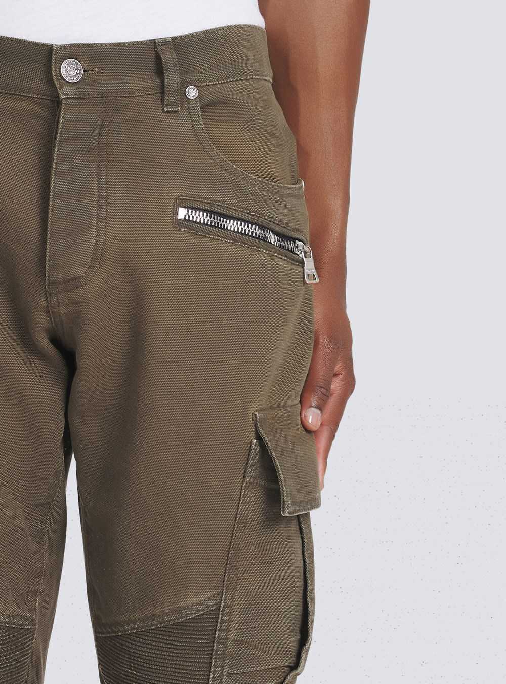 Balmain Cotton Cargo Pants Khaki | ONMCSEF-10