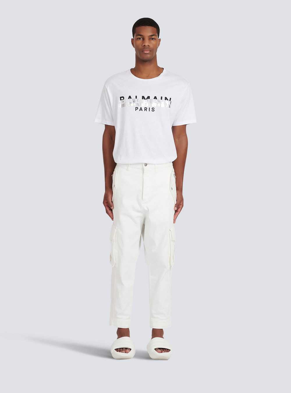 Balmain Cotton Cargo Pants White | UNQYOTX-05