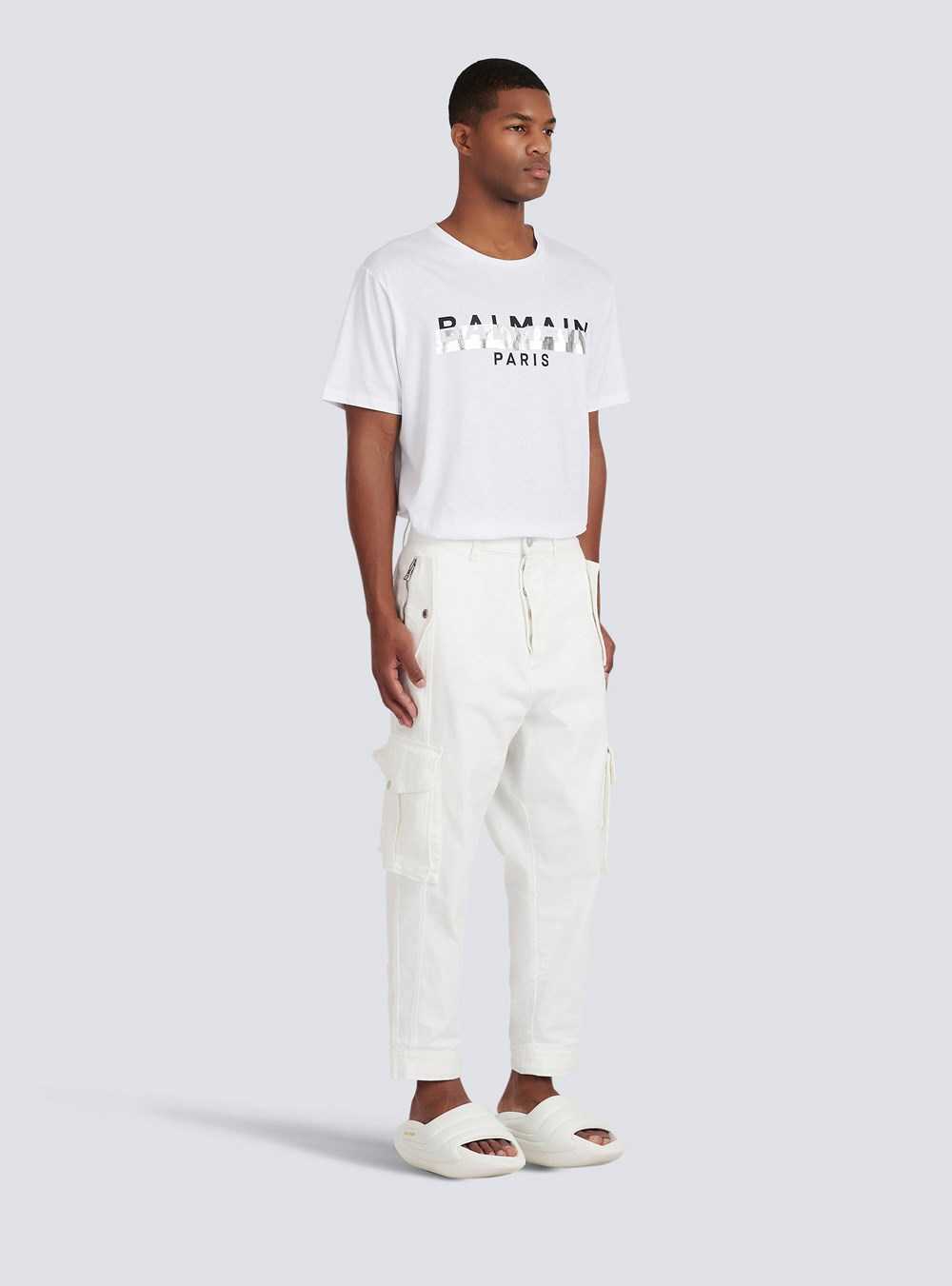 Balmain Cotton Cargo Pants White | UNQYOTX-05