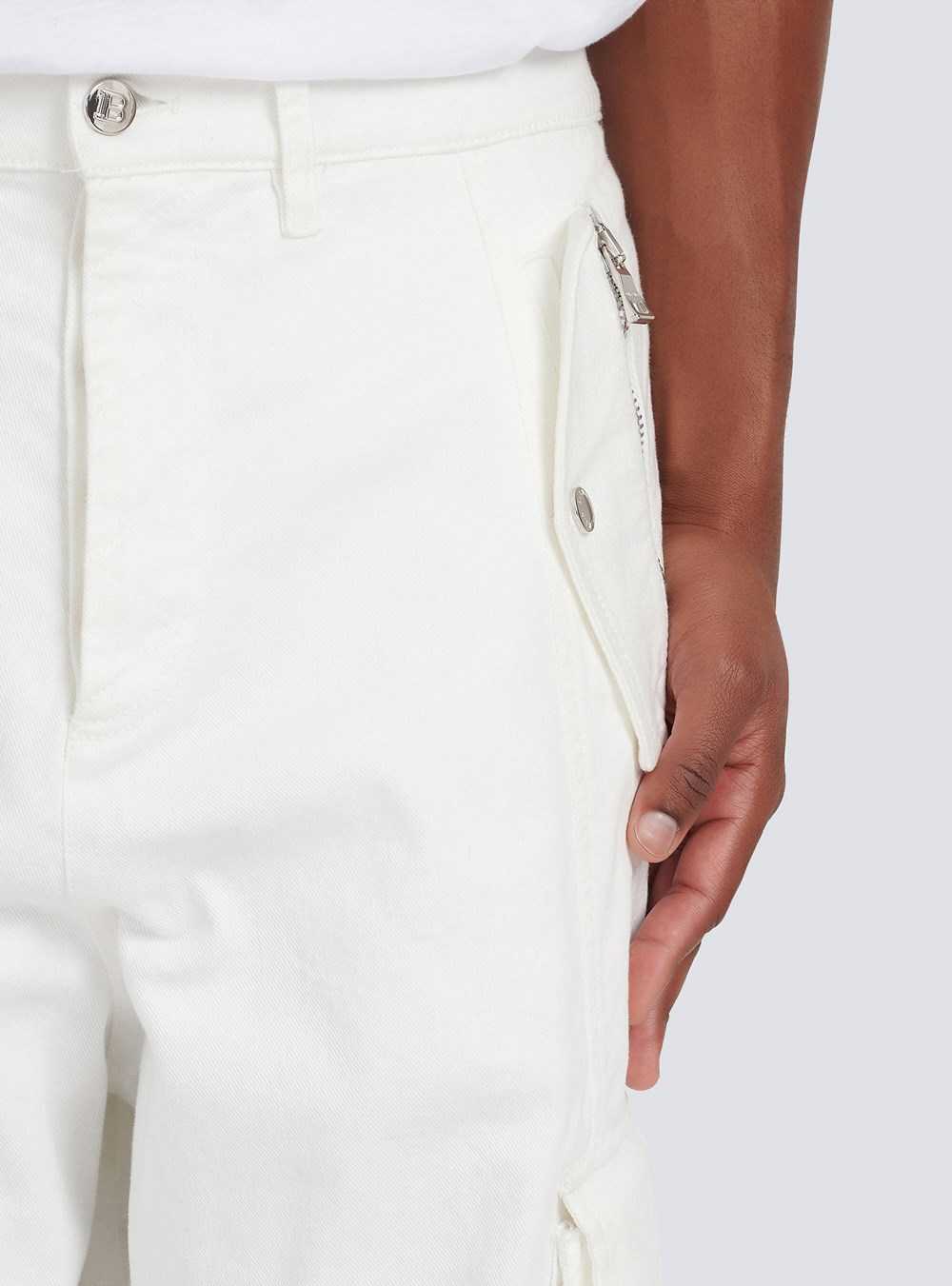 Balmain Cotton Cargo Pants White | UNQYOTX-05