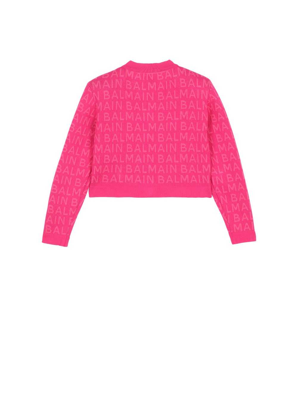 Balmain Cotton Jacket With Balmain Logo Pink | TXUWFZP-62