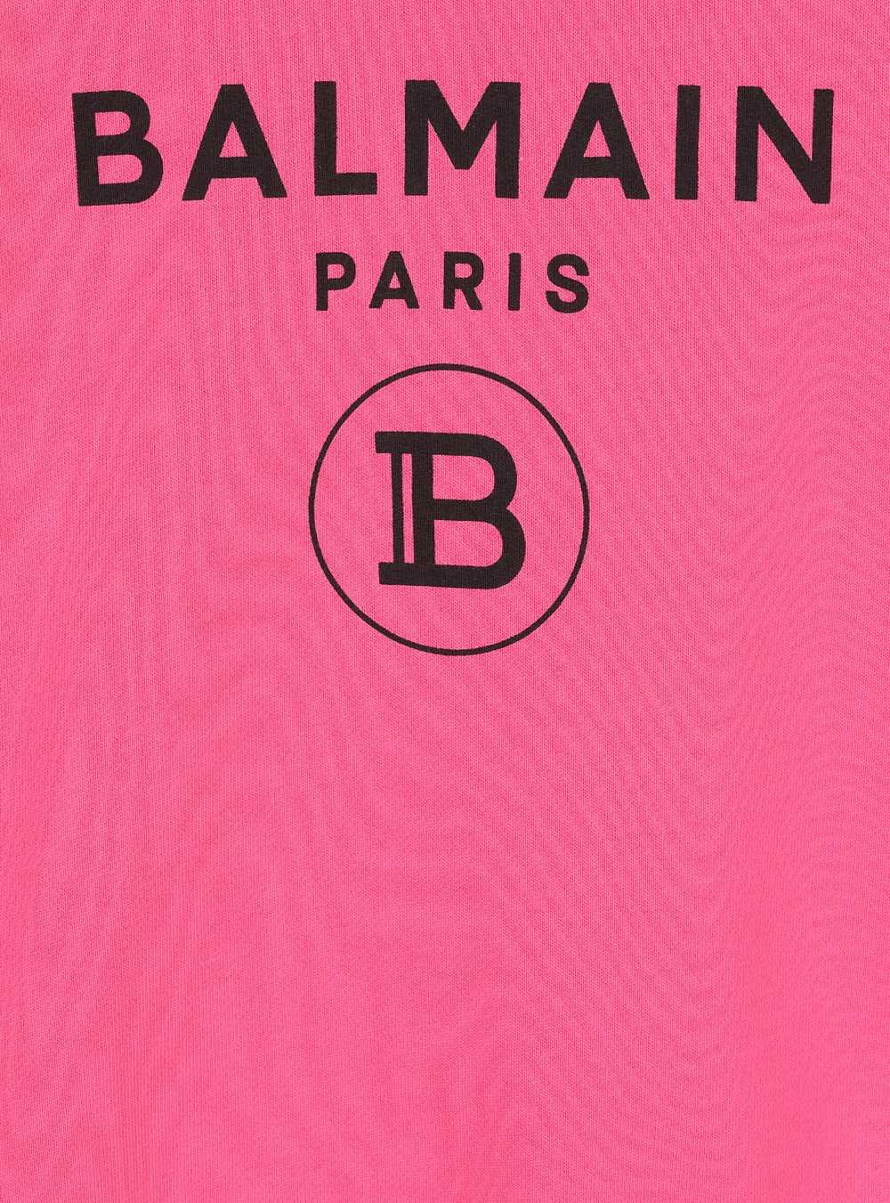 Balmain Cotton Jumper With Balmain Logo Pink | JEATBIQ-06