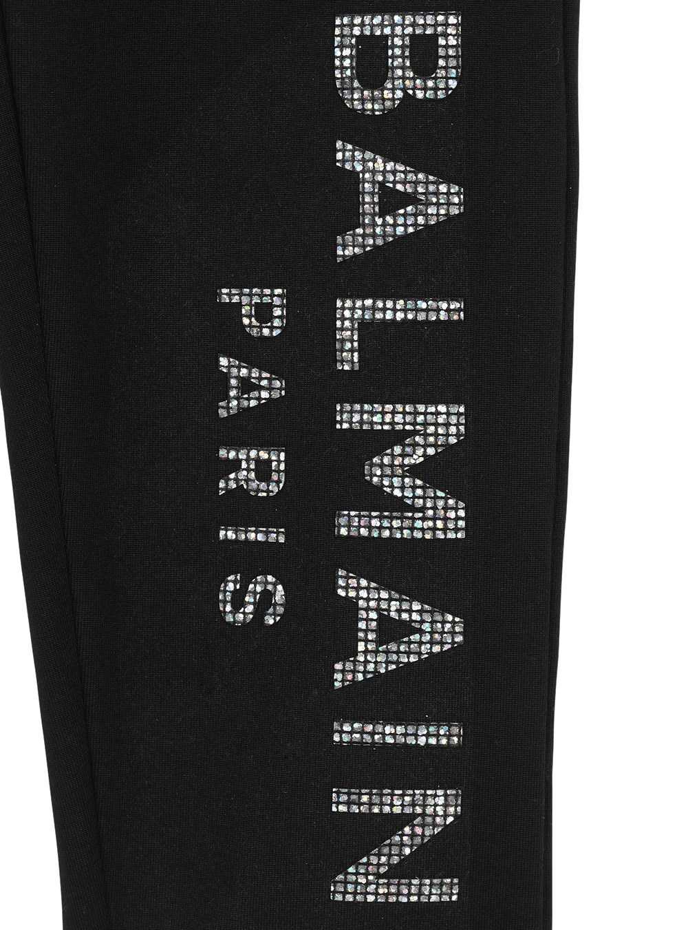 Balmain Cotton Leggings With Balmain Logo Black | ULPYEGK-64