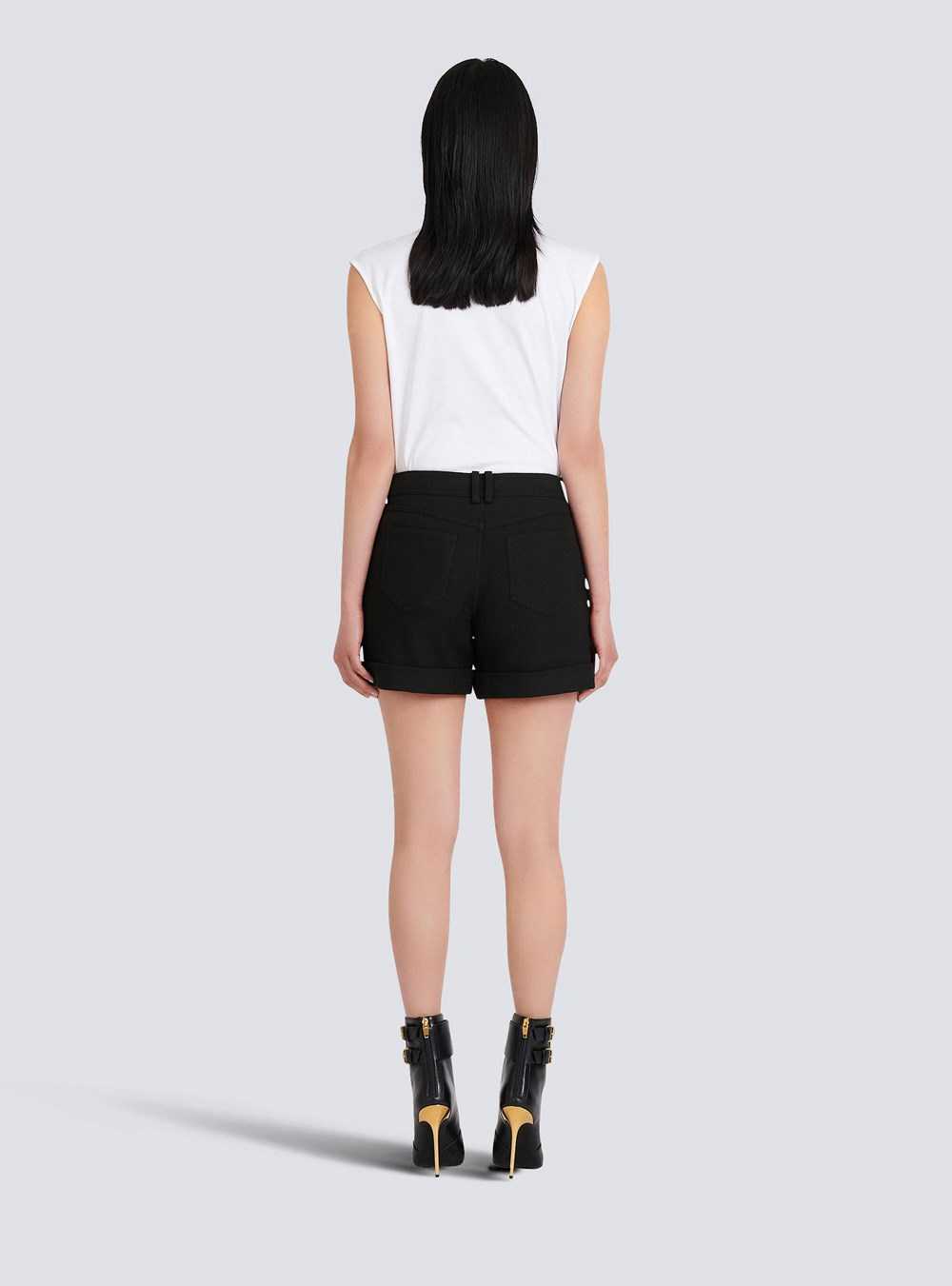 Balmain Cotton Low-rise Shorts Black | YRDLCSV-81