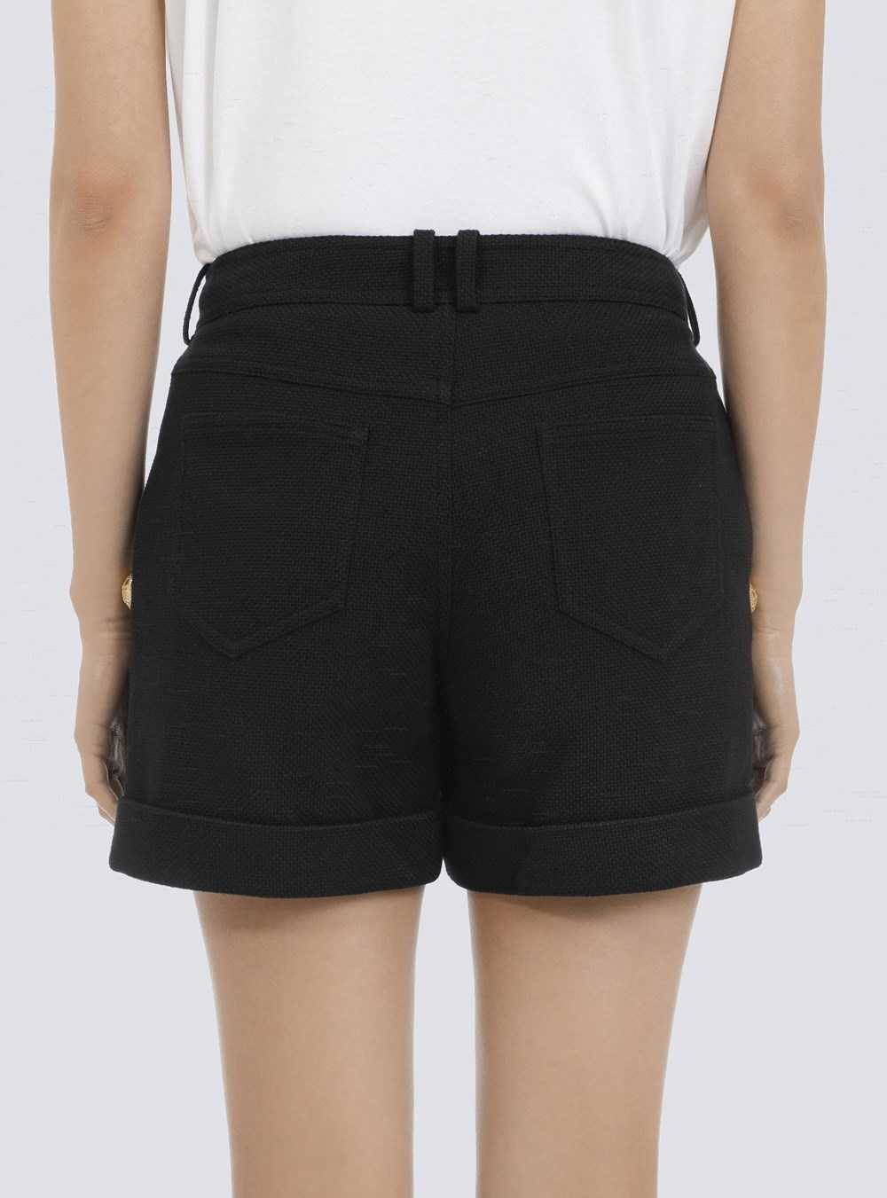 Balmain Cotton Low-rise Shorts Black | YRDLCSV-81