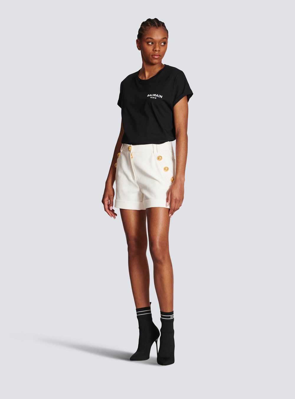 Balmain Cotton Low-rise Shorts White | KLBZRJT-75