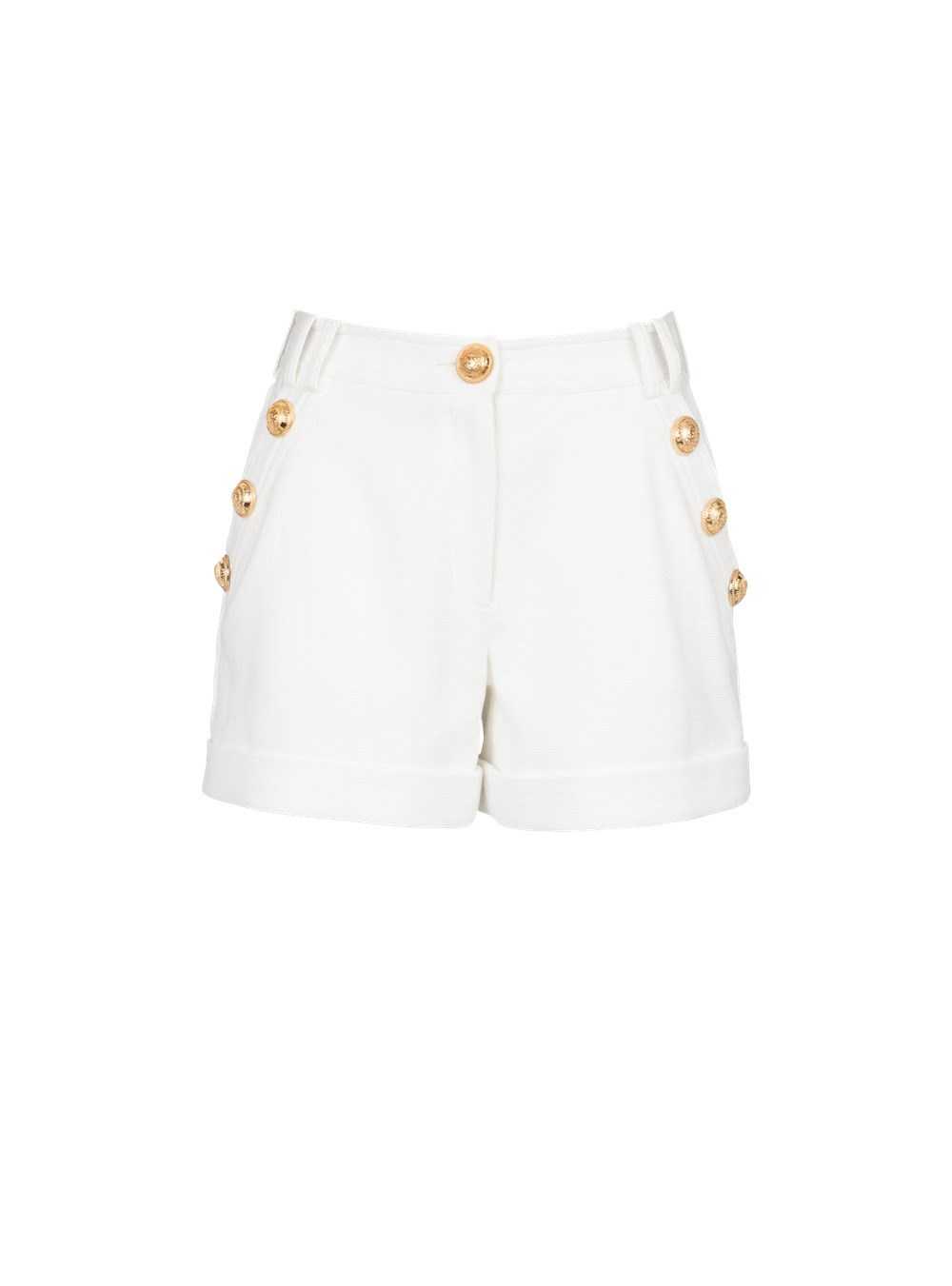 Balmain Cotton Low-rise Shorts White | KLBZRJT-75