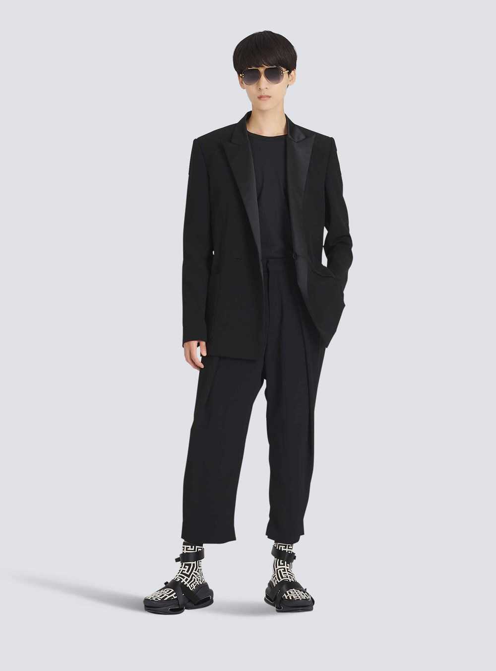 Balmain Cotton Pleated Pants Black | YVFKCNA-52