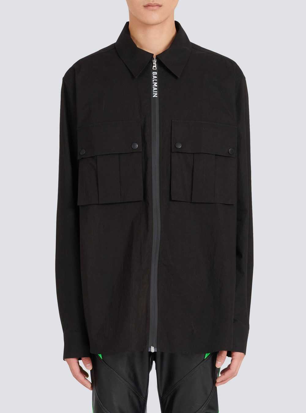 Balmain Cotton Shirt Black | EYOVAIJ-53