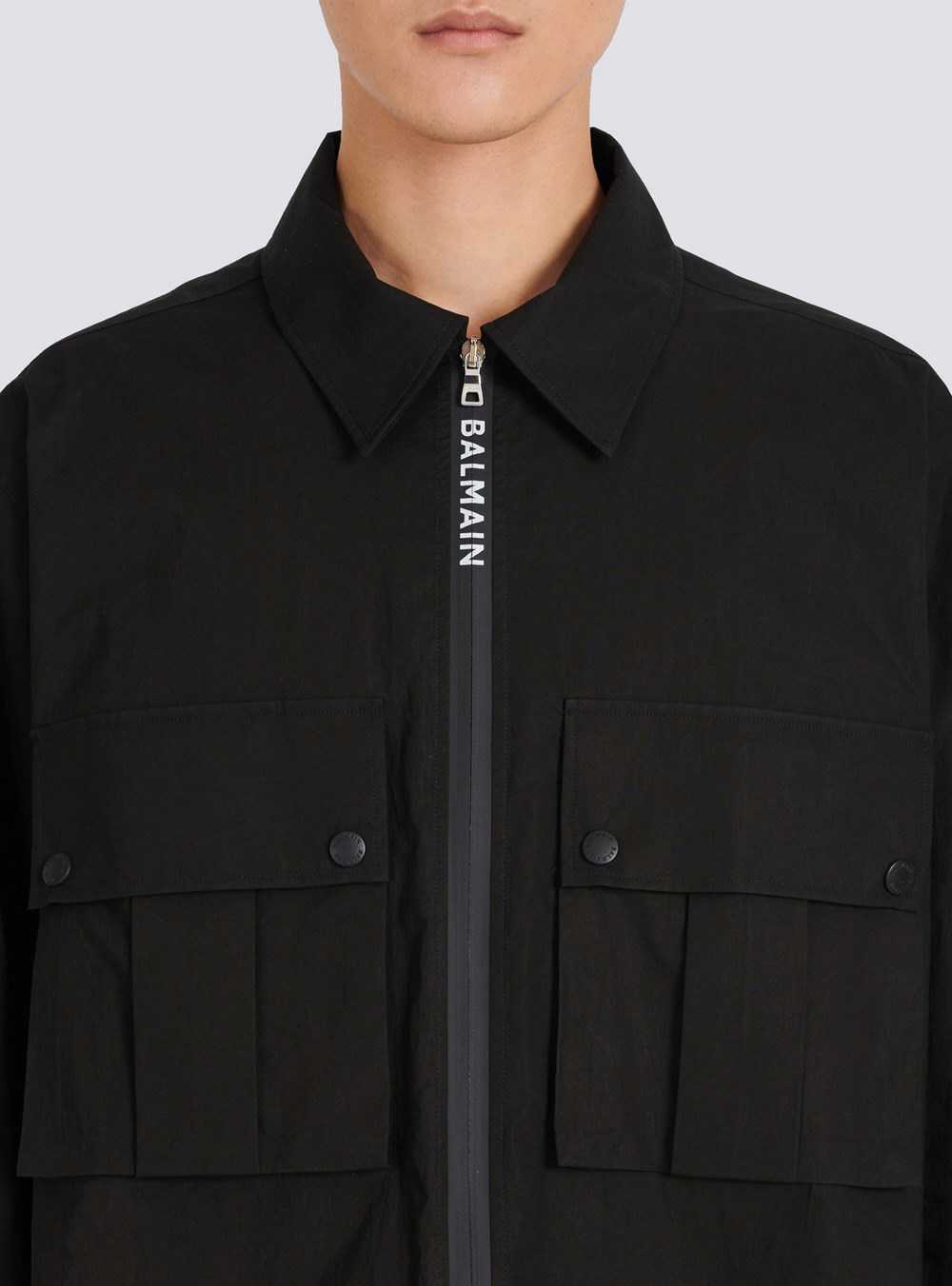 Balmain Cotton Shirt Black | EYOVAIJ-53