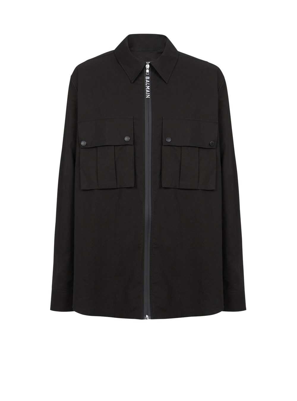 Balmain Cotton Shirt Black | EYOVAIJ-53