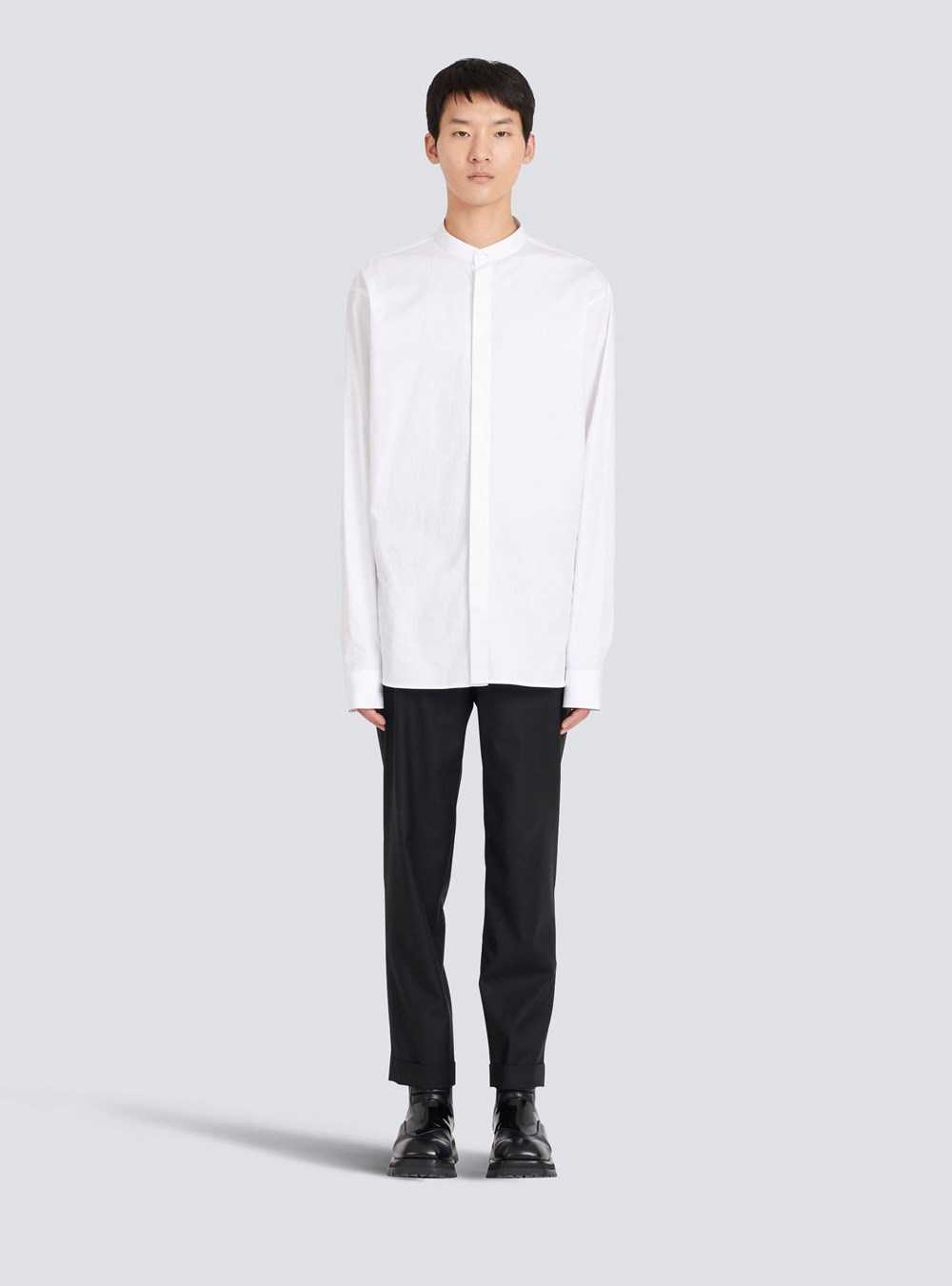 Balmain Cotton Shirt White | FXOVAHG-60