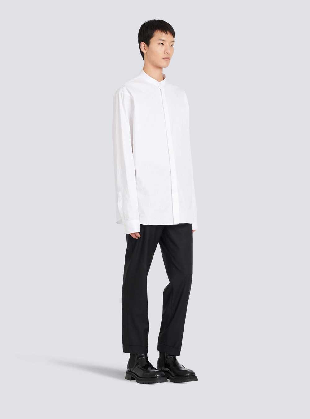 Balmain Cotton Shirt White | FXOVAHG-60