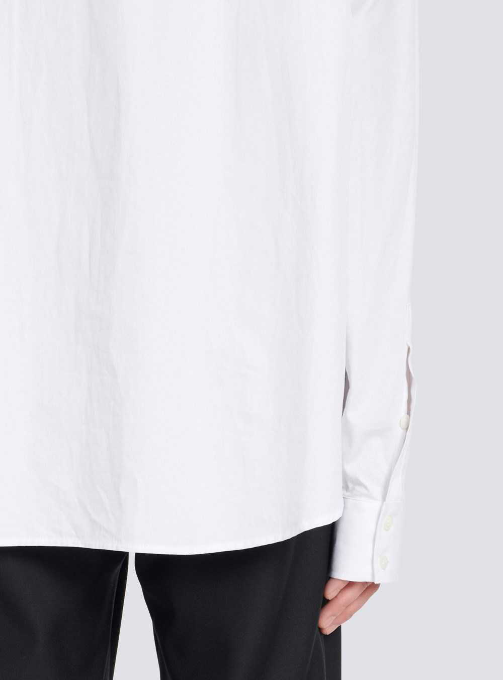 Balmain Cotton Shirt White | FXOVAHG-60