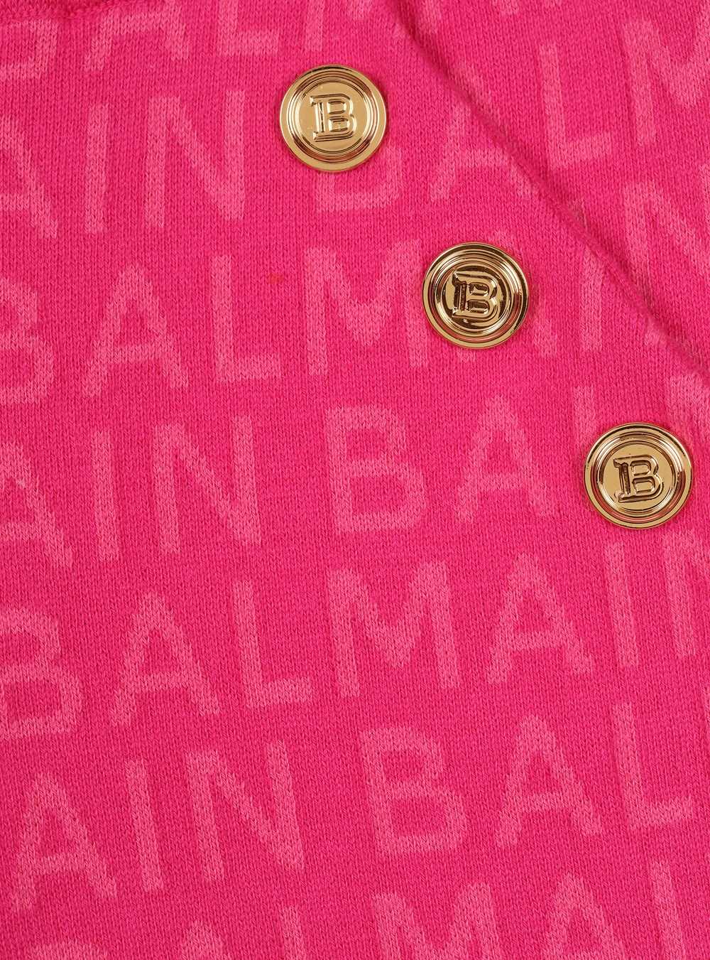 Balmain Cotton Shorts With Balmain Logo Pink | RZXAGIW-61