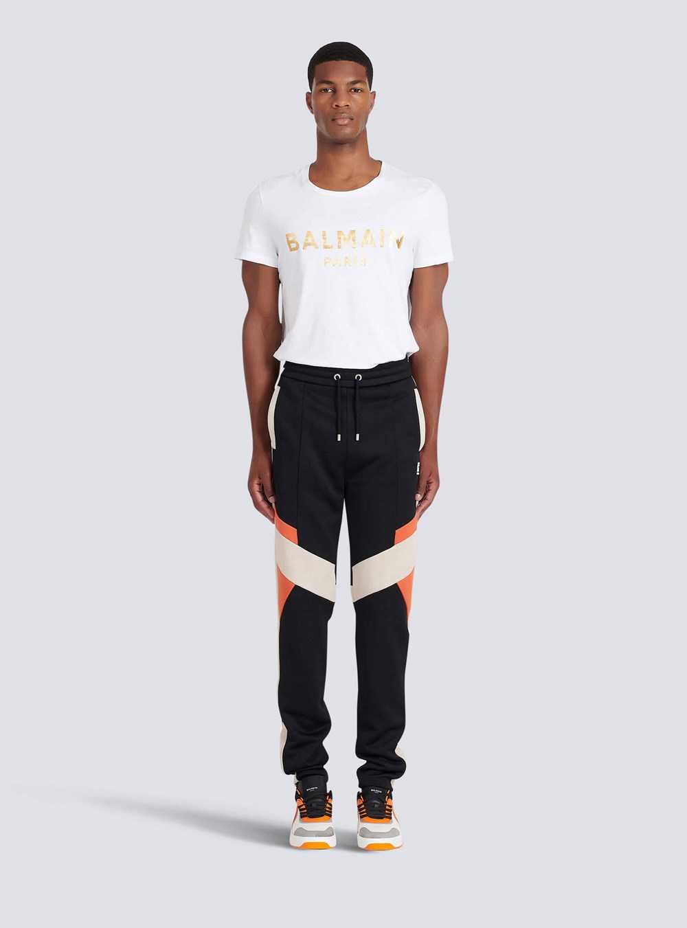 Balmain Cotton Sweatpants Black | RQKUJAM-85