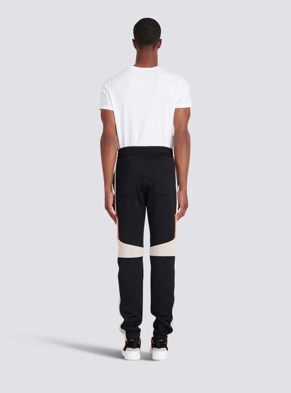 Balmain Cotton Sweatpants Black | RQKUJAM-85