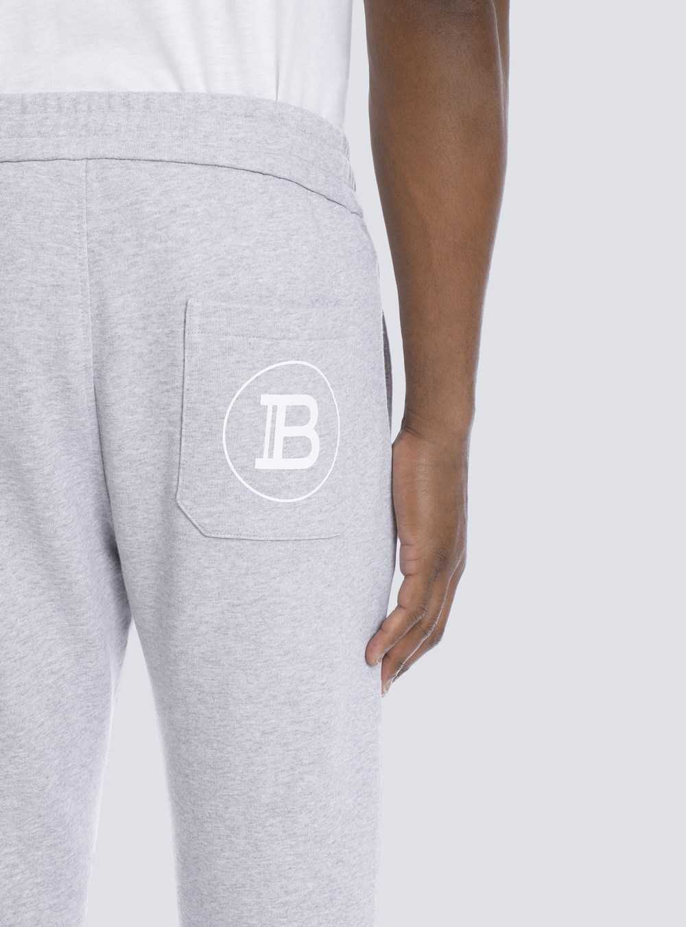 Balmain Cotton Sweatpants With Balmain Paris Logo Grey | PIRAMYB-62