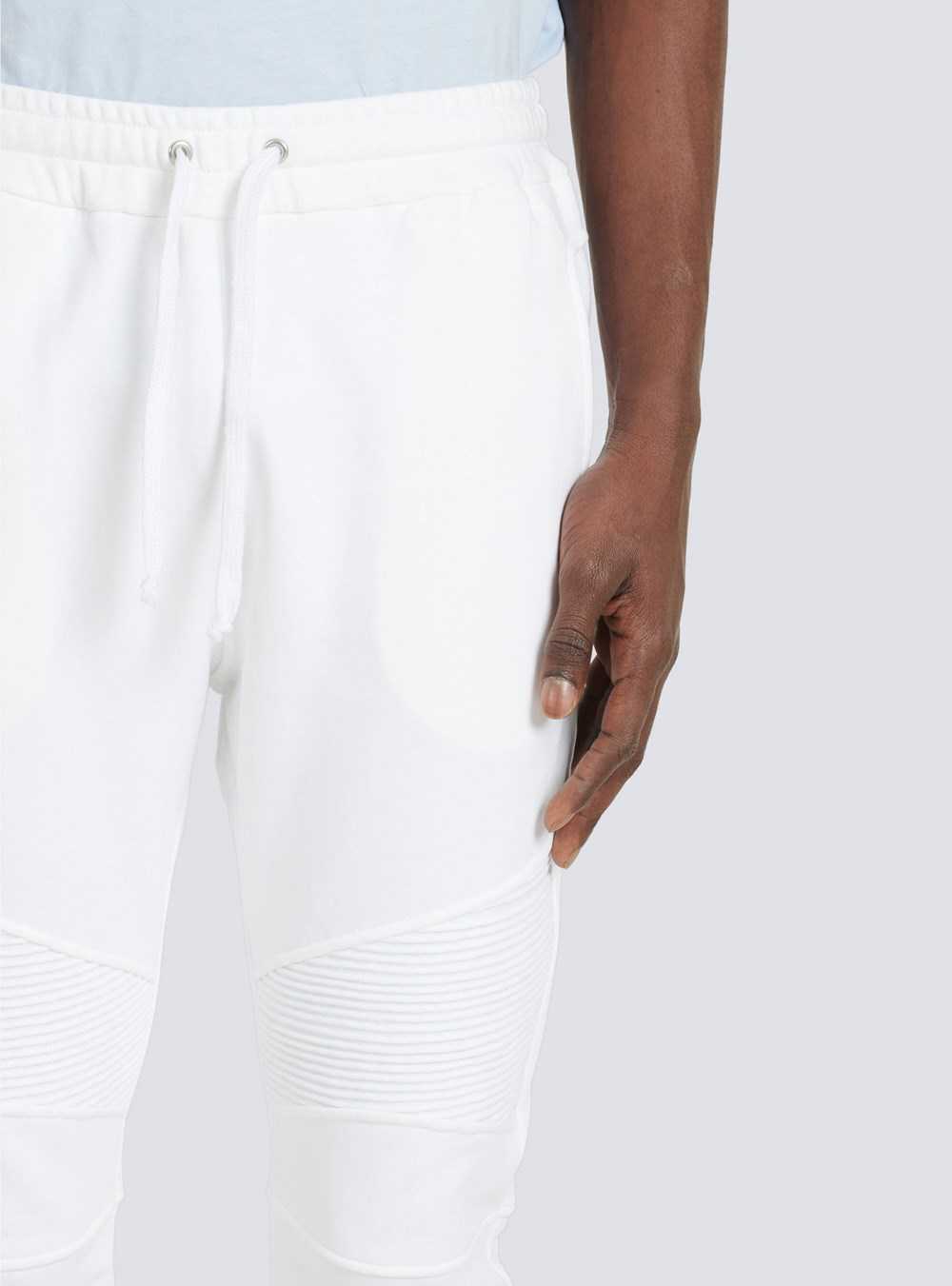 Balmain Cotton Sweatpants With Balmain Paris Logo White | ZGTEFHM-25