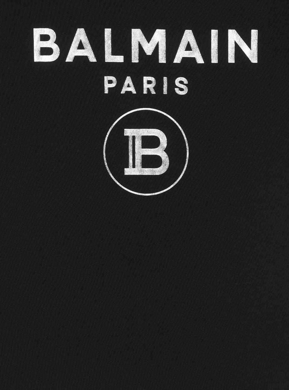 Balmain Cotton T-shirt With Balmain Logo Black | EQYHXKU-78