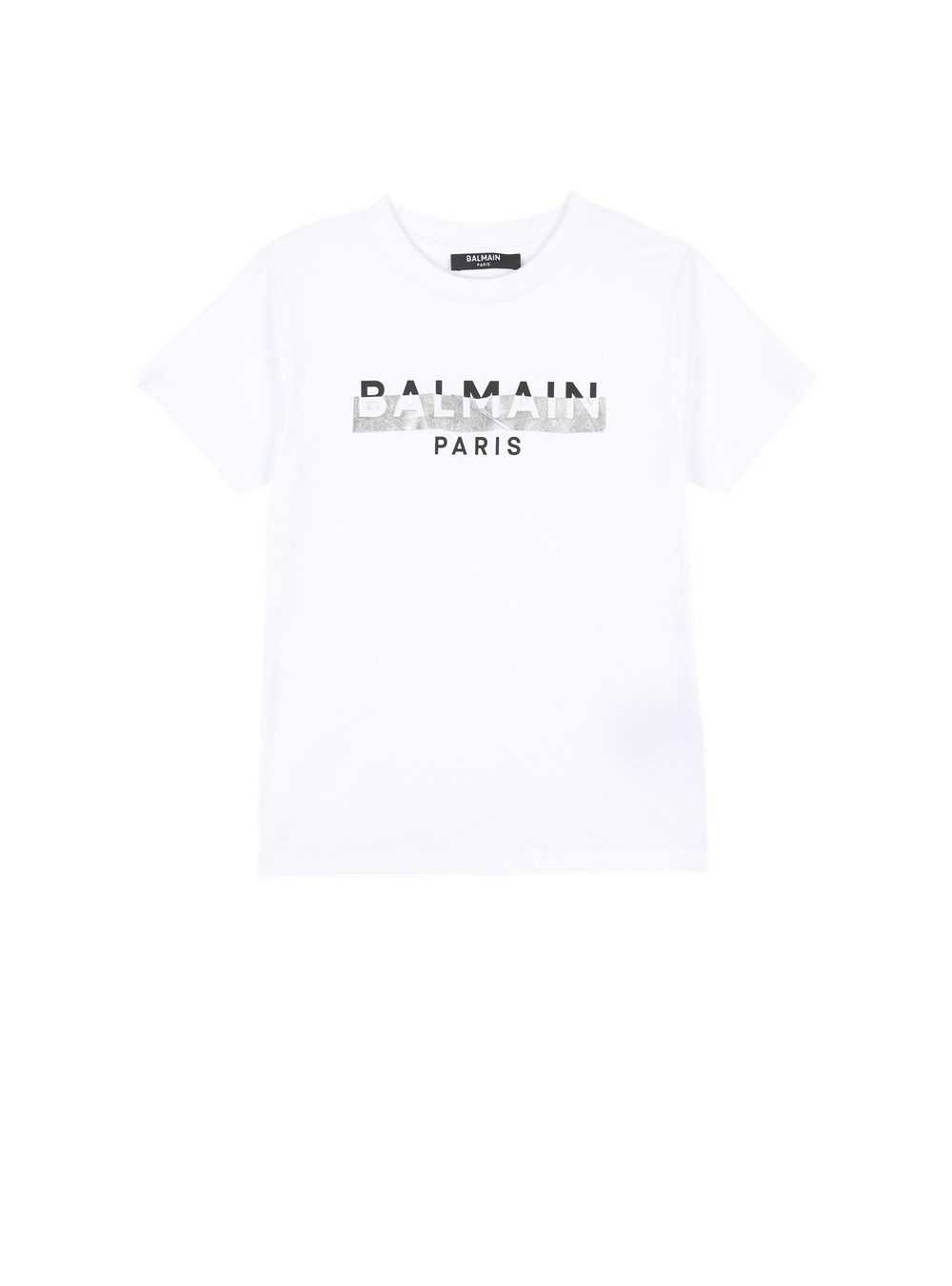 Balmain Cotton T-shirt With Balmain Logo White | MIQOUBX-36