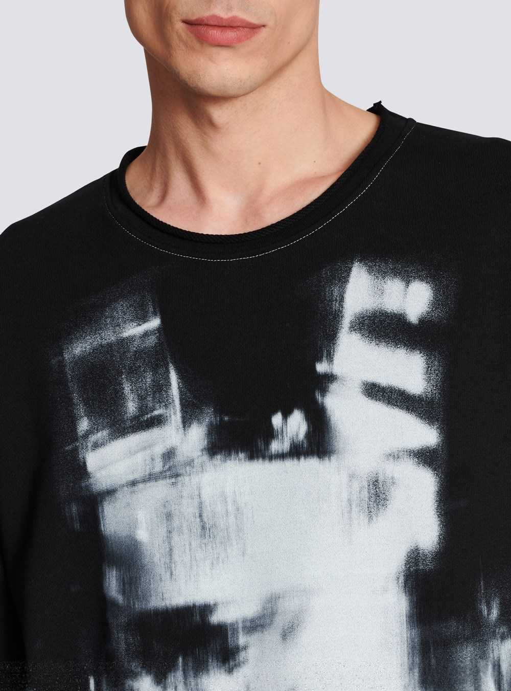 Balmain Cotton T-shirt With Body Armour Print Black | AIROYEK-65