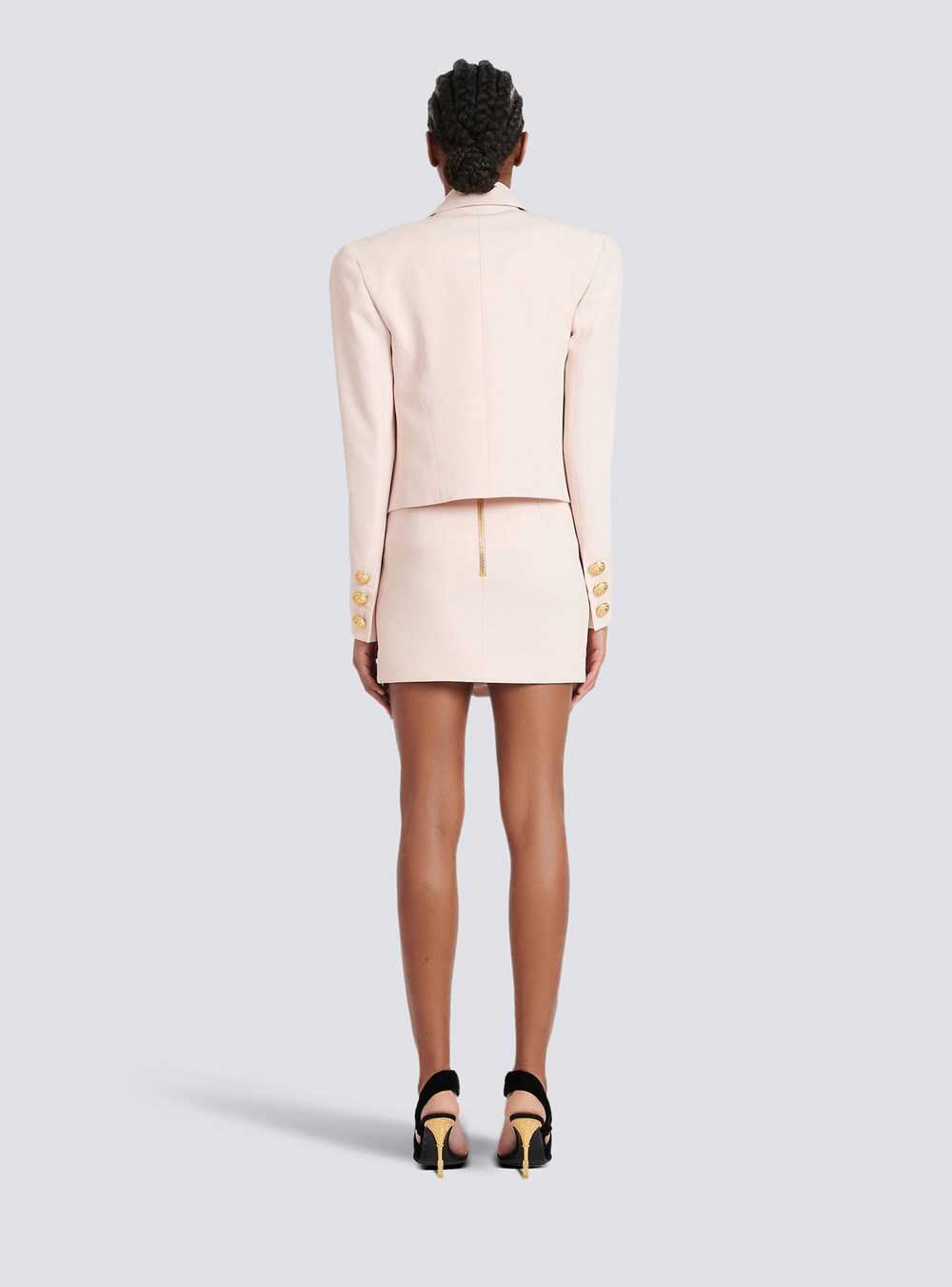 Balmain CrêPe Spencer Jacket Pink | HTWCFMY-76