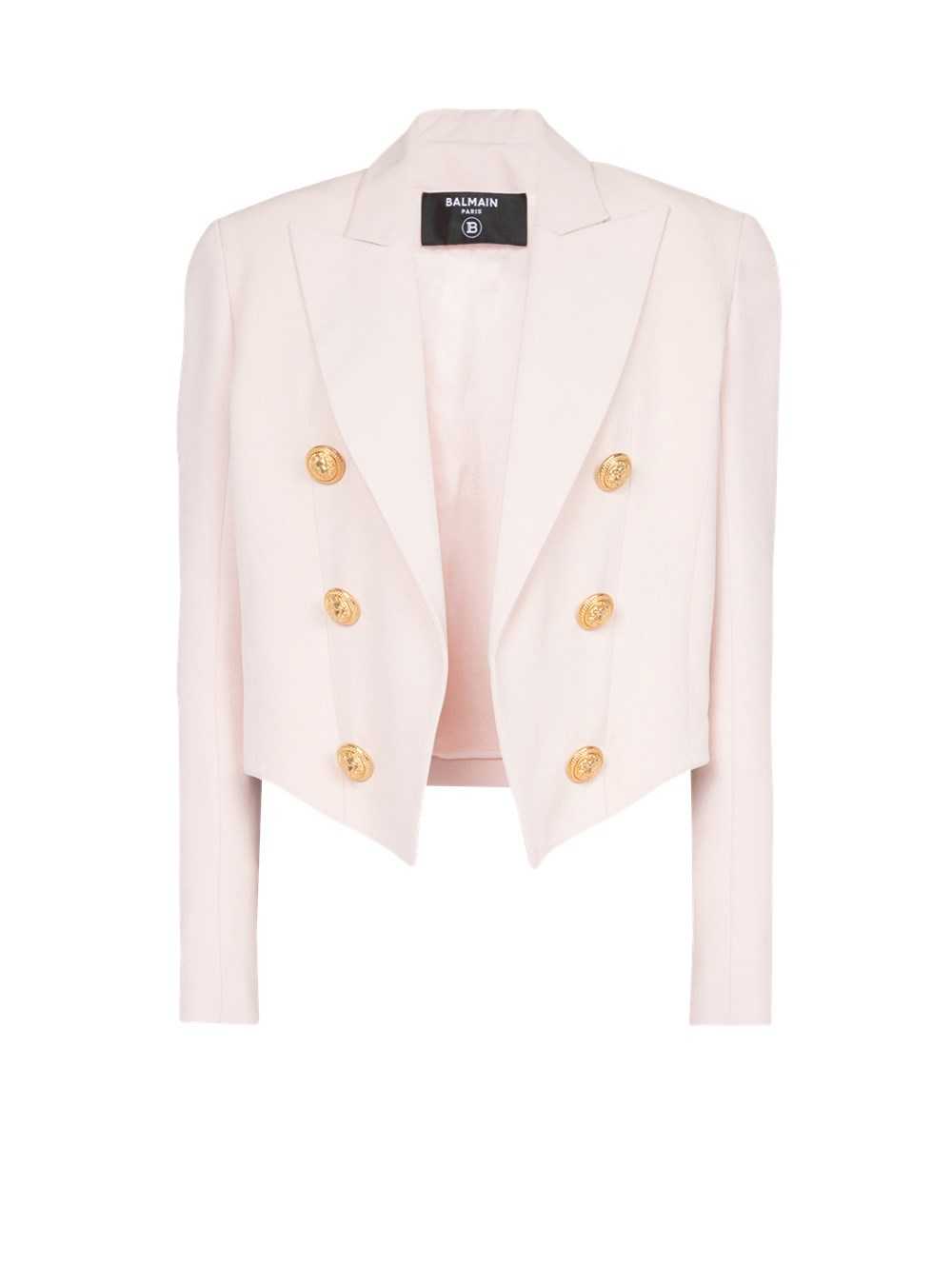 Balmain CrêPe Spencer Jacket Pink | HTWCFMY-76