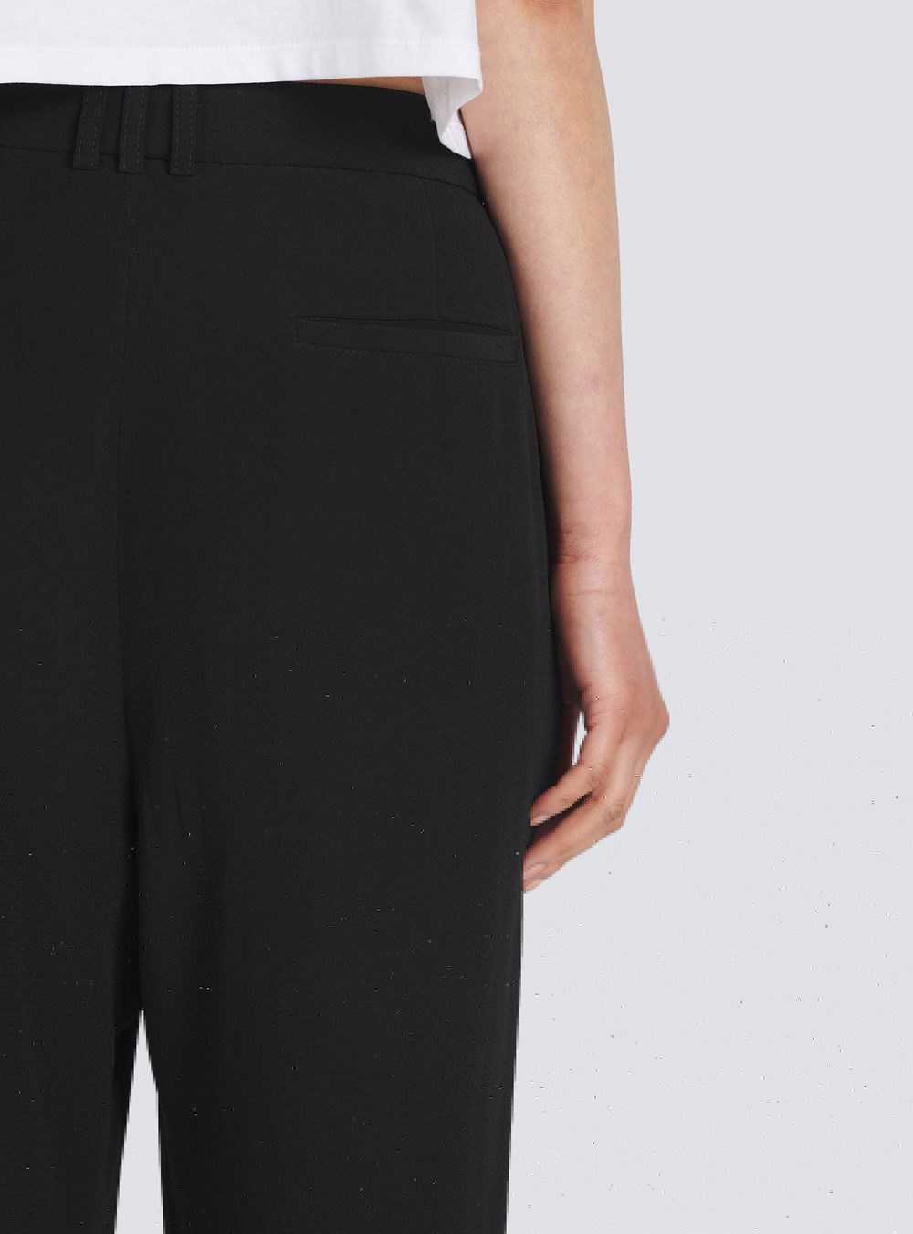 Balmain Crepe Eco-designed Pants Black | JOGLTDQ-49