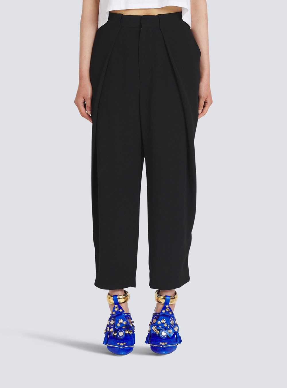 Balmain Crepe Eco-designed Pants Black | JOGLTDQ-49