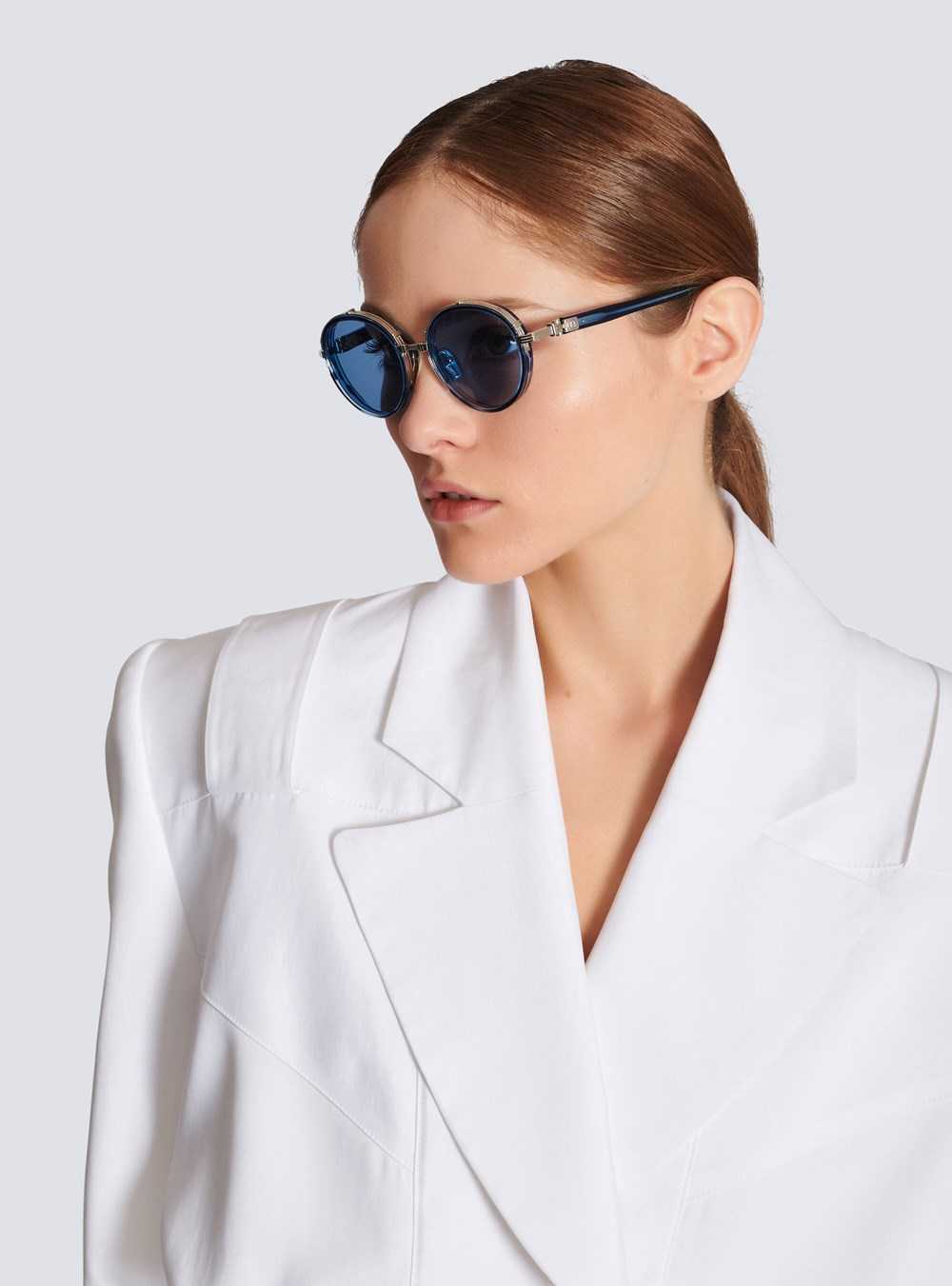 Balmain Croissy Sunglasses Blue | EKWDLMH-46