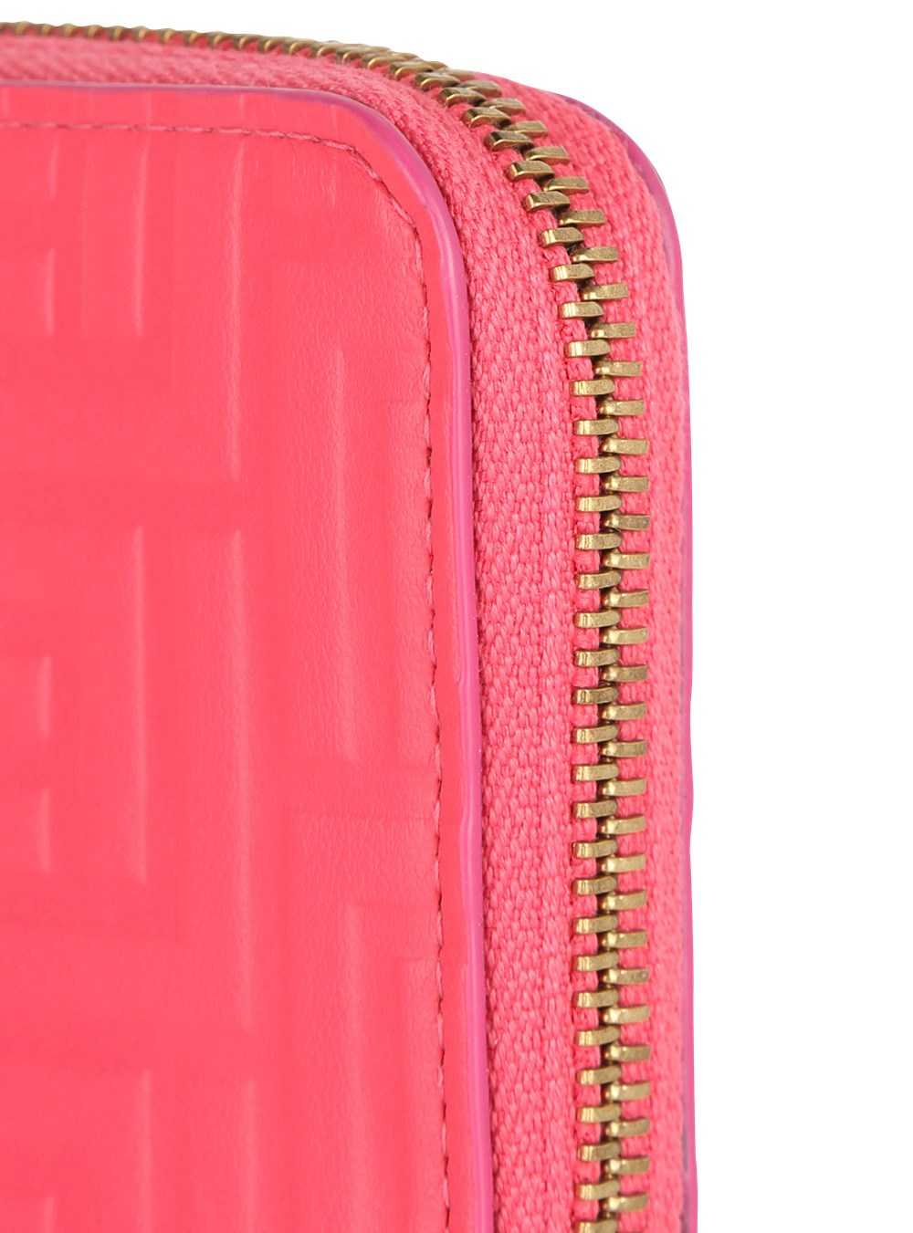 Balmain Debossed Leather Wallet With Balmain Monogram Pink | NRMVHST-67