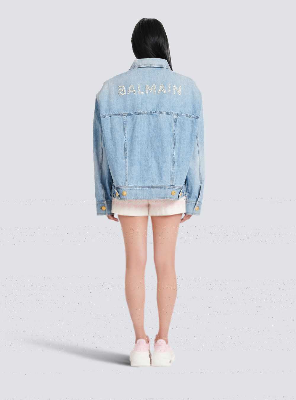 Balmain Denim Jacket Blue | WXQKEPL-18