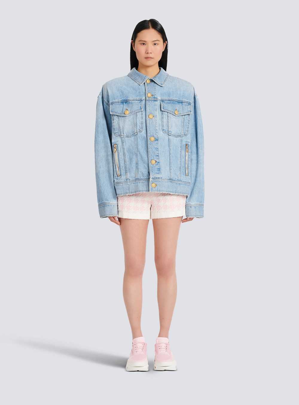 Balmain Denim Jacket Blue | WXQKEPL-18