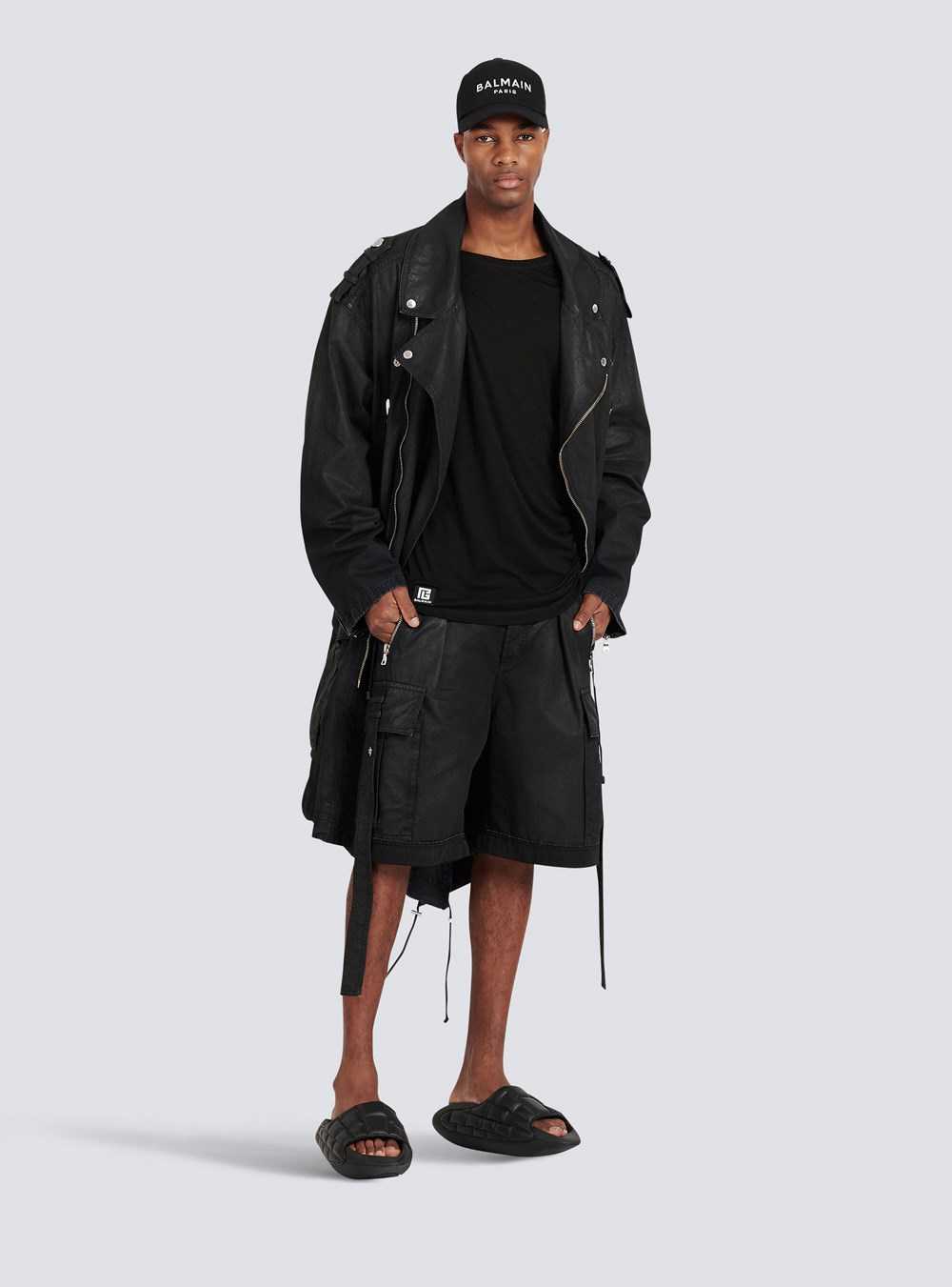 Balmain Denim Shorts Black | HDZVFRG-42