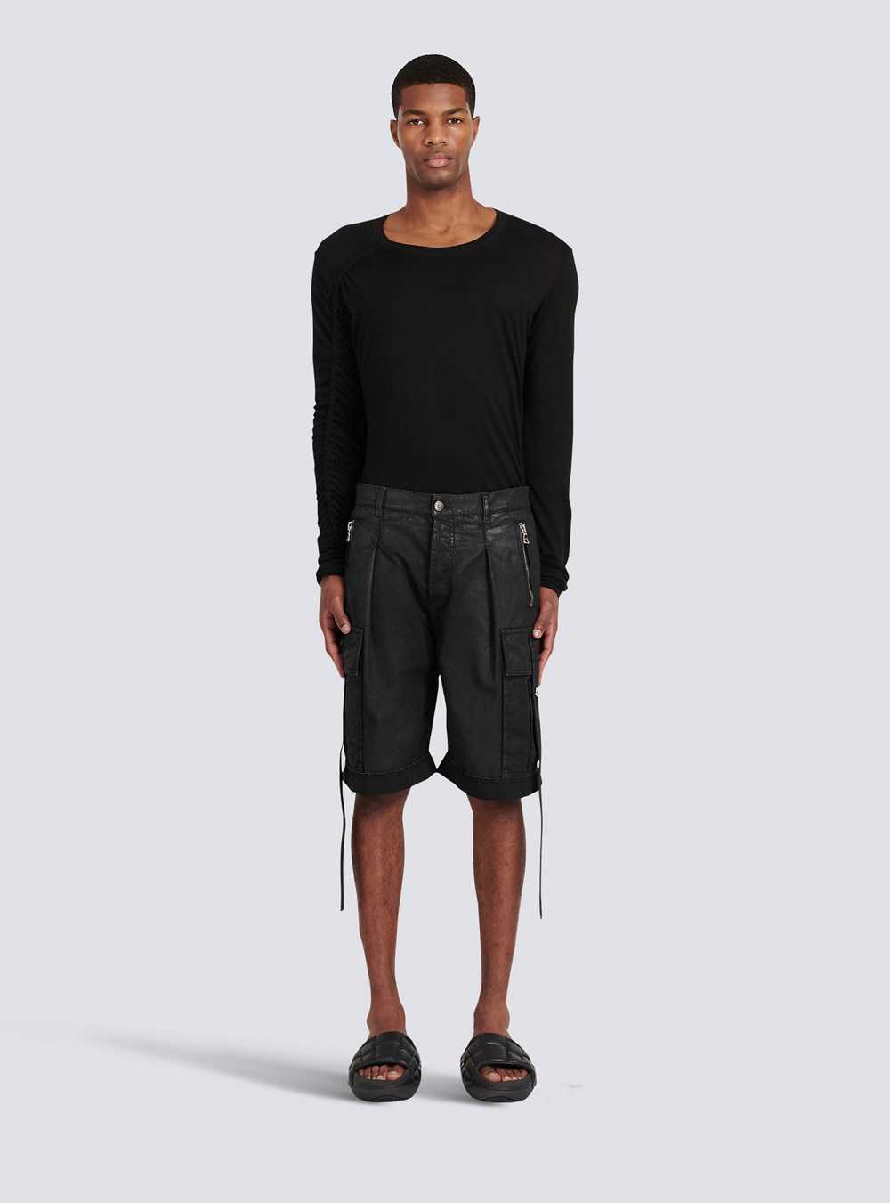 Balmain Denim Shorts Black | HDZVFRG-42