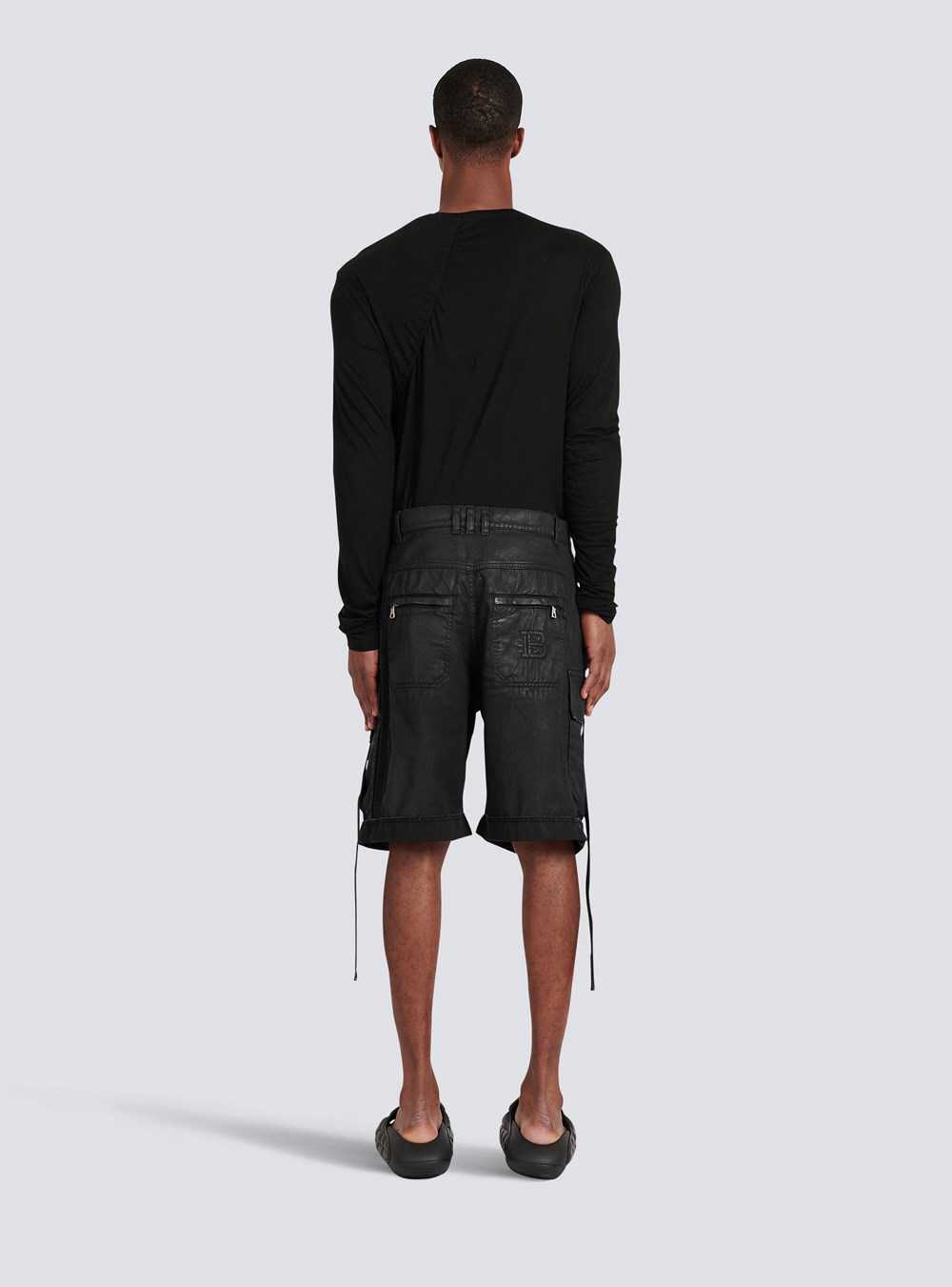 Balmain Denim Shorts Black | HDZVFRG-42