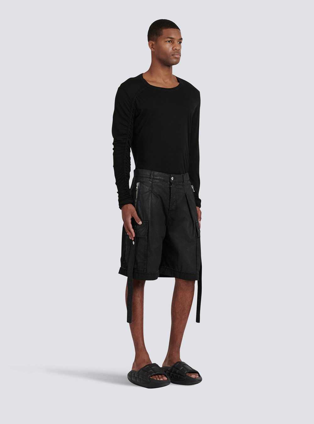 Balmain Denim Shorts Black | HDZVFRG-42