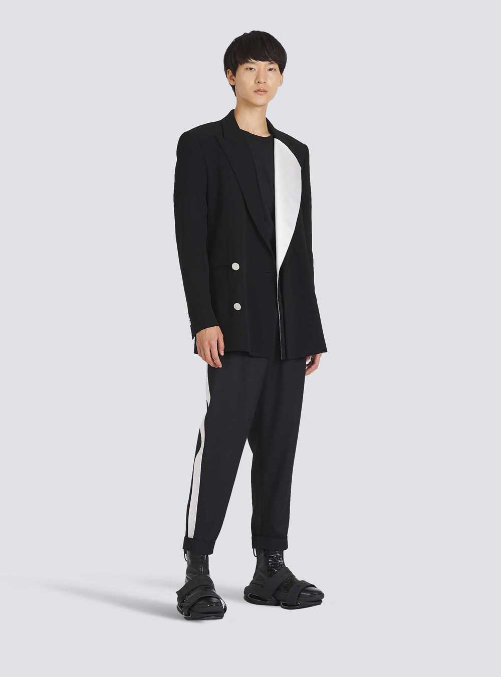 Balmain Eco-designed Blazer With Satin Collar Black | MOXAIFL-47