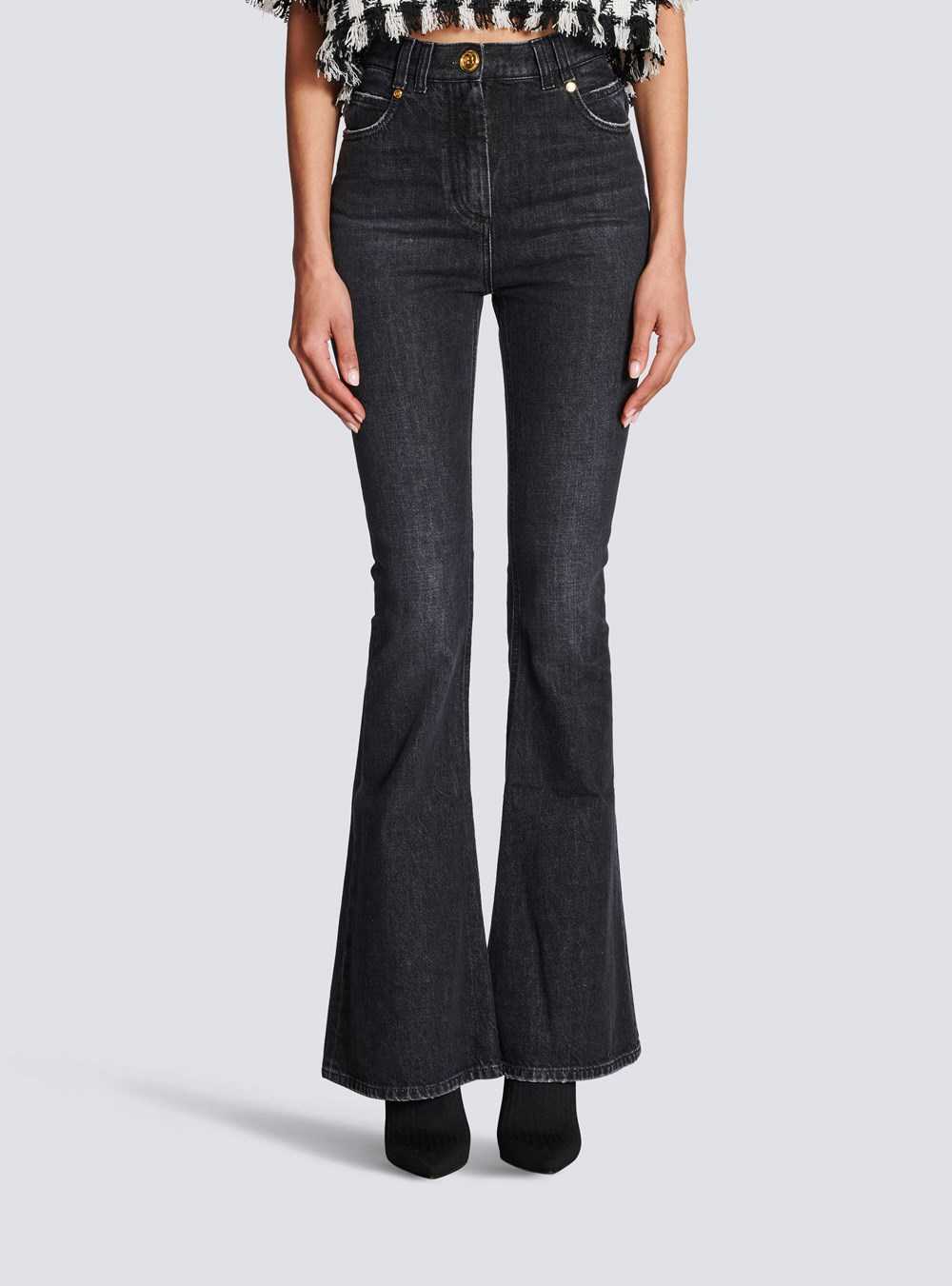 Balmain Eco-designed Bootcut Jeans Black | CRLPQTK-35