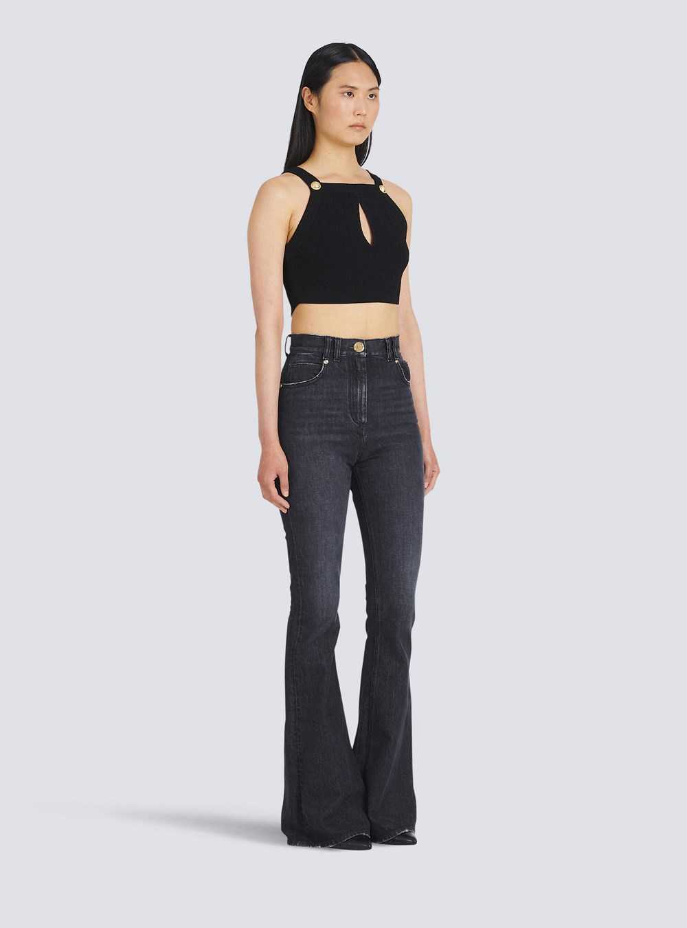 Balmain Eco-designed Bootcut Jeans Black | ZWCKTYR-27